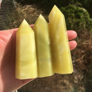 Cheap <strong>Price</strong> Natural Crystal Healing <strong>Stone</strong> Point Lemon <strong>Jade</strong> Tower Green <strong>Jade</strong> Point for Decoration - Product Image 4