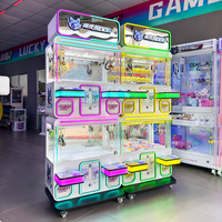 Machine à griffes commerciale d'intérieur en métal Naughty Dog pour quatre joueurs, avec prix de gros, rentabilité élevée, modèle premium, avec système de récompenses en anglais