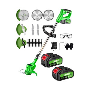 Cortacésped Eléctrico Inalámbrico de 21V <span class=keywords><strong>con</strong></span> Batería de 4.0Ah, 3 Tipos de Cuchillas, Desbrozadora sin Hilo, Motor Industrial de 4 Tiempos de 173cc para Jardín y Patio - Product Image 1