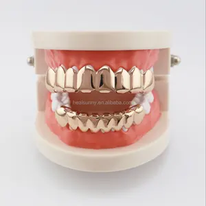 شواية للفم مجوفة من الهيب هوب, مجوهرات من النحاس ، أسنان Grillz