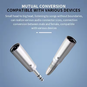 3 Pin XLR гнездо 6,35 мм Мужской свинцовый переходник для микрофона с никелированным покрытием Цельнометаллическая конструкция моно XLR Jack - Product Image 5