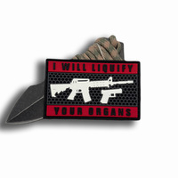 Parche 3D de PVC con Emblema de Arma Versión Q, Listo para Enviar, Insignia de Moral de Goma, Apto para Chaquetas y Gorras Tácticas
