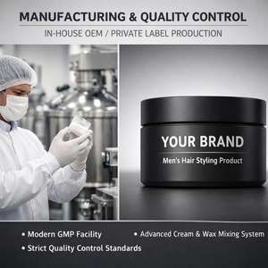 Producto para Peinar el Cabello para Hombre de Marca Privada, Fabricante de Cera para el Cabello OEM, Crema Profesional para Peinar el Cabello de Barbería, Fijación Fuerte, Acabado Mate - Product Image 4