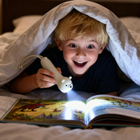 Senter LED USB Lucu Mini, Lampu Darurat Silikon Personal, Lampu Malam Anak untuk Camping Outdoor, Gantungan Kunci Hadiah, Cahaya Putih Hangat