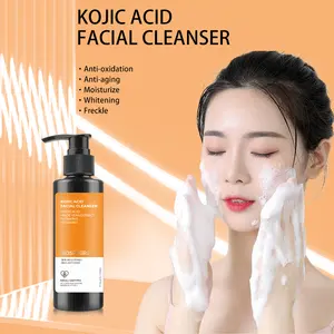 Best One-Stop Factory Private Label Skin Organic Vitamin C Whitening Face Wash Kojic Acid Facial Cleanser For Sensitive Skin