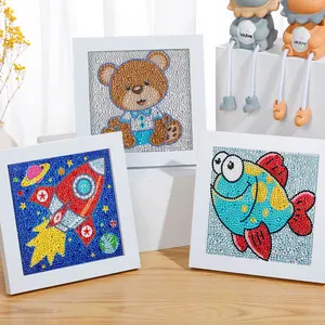 Cute Diamond Art For Kids Diamond Painting Kit For Kids Cartoon Animal Crystal Embroidery Home Decor Handwork Gift For Kids
