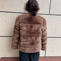 Manteau en fausse fourrure moelleuse pour femme, collection hiver, best-seller, manteau de luxe en fausse fourrure de renard, vêtement d'hiver à manches longues pour femme