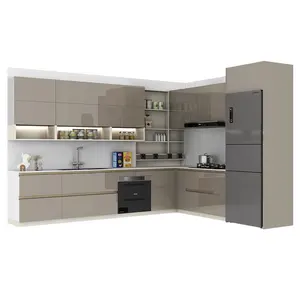 Harga Murah Desain Modern Disesuaikan Kabinet Dapur Lacquer Modern Gloss Tinggi Lengkap dari Pemasok Cina