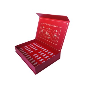 Caja de Cartón Rígida de Lujo Personalizada con Cierre Magnético Rojo, Caja de Papel con Laminación Mate e Inserto de Espuma EVA para Hierbas Medicinales Raras - Product Image 3
