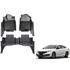 Alfombrillas de Coche TPE Personalizadas para Honda Civic LHD 2016-2021 |   Tapetes para Piso Impermeables para Todo Clima, Juego Completo, OEM de Fábrica - Product Image 1