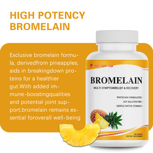 แท็บเล็ตบรอมีเลนจากสับปะรด ผลิตภัณฑ์เสริม<span class=keywords><strong>อาหาร</strong></span>สมุนไพรธรรมชาติเพื่อสุขภาพ การตอบสนองต่อการอักเสบ การฟื้นตัว และเสริมสร้างภูมิคุ้มกัน - Product Image 3