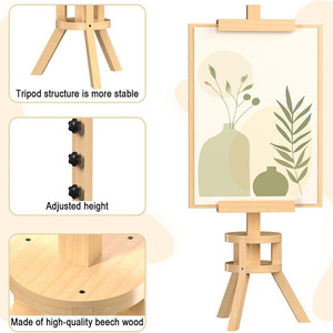 Caballete de madera ajustable para exhibición de pinturas y dibujo al aire libre, caballete de escritorio de estilo sencillo - Product Image 5
