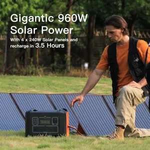 2400w campeggio powerstation traggare kraftwerk carica batteria lifepo4 sistema di generatore di energia solare centrale elettrica portatile