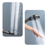 Pommeau de douche portable en plastique ABS de qualité commerciale, 5 fonctions, effet pluie filtré, pour projets hôteliers et salles de bain