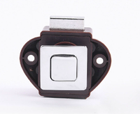 Accessoires durables pour camping-car : Serrure à bouton carré en métal Guweite, verrou à pression pour tiroirs et portes d'armoires de bateaux et de camping-cars