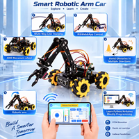 Kit de démarrage de robot intelligent STEM DIY programmable ESP32 4WD Mecanum avec bras robotique et mouvement omnidirectionnel à 360° pour l'éducation