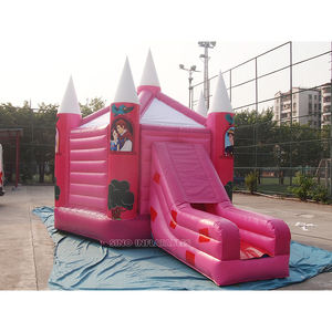 Château gonflable rose pour garçons et filles, <span class=keywords><strong>prince</strong></span> et princesse, Blanche-Neige, avec toboggan et toit, de l'usine Sino Inflatables - Product Image 2