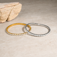 Nouveau Bracelet de danseuse élastique style tennis, ovale, en zircon super brillant, style bohème, en acier inoxydable Dazan INS, collection 2026, bijou pour femme, cadeau, meilleure vente