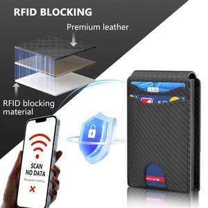 Men Vintage ID Credit Card Pop up Holder <b>Wallet</b> <b>RFID</b> Secure Slim <b>Wallet</b> with Detachable Magnetic Card Holder - Product Image 4