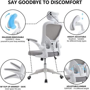 Chaises de <span class=keywords><strong>bureau</strong></span> ergonomiques inclinables en tissu maillé Anji, les plus économiques, <span class=keywords><strong>pour</strong></span> de longues heures de travail, Sillas De Oficina, équipement de <span class=keywords><strong>bureau</strong></span> - Product Image 5