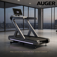 Tapis roulant électrique commercial avec écran tactile intelligent, machine de course robuste pour salle de sport, lumière ambiante LED, OEM ODM