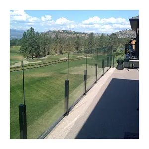 Onguard aluminum fence exterior glass railing system design aluminum glass balcony railings