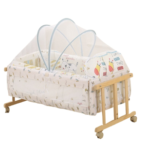 Mosquitera Moderna de Bambú y Madera para <span class=keywords><strong>Cuna</strong></span> de Bebé <span class=keywords><strong>con</strong></span> Repelente de Insectos 400TC, Personalizable para Uso en Verano, para Recién Nacidos - Product Image 1