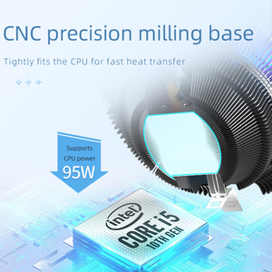COOLMOON-Ventilador de <span class=keywords><strong>CPU</strong></span> para ordenador, dispositivo con logotipo personalizado, color fijo, RGB, W120, PWM, 4 pines, radiador pequeño, INTEL, AMD, para juegos, PC - Product Image 4