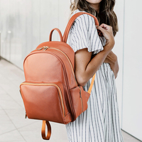 Sac à dos à couches pour bébé en cuir végétalien havane de haute qualité de créateur personnalisé Sacs à couches les plus récents (anciens)