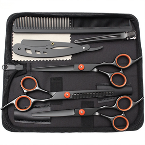 Juego de tijeras de peluquero de 6 ", Kit de texturización de adelgazamiento de corte de pelo de acero japonés con estuche de cuero, estilista profesional, salón para el hogar 1001 - Product Image 2
