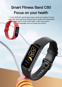 สมาร์ทวอทช์ LICHIP C60 สายรัดข้อมืออัจฉริยะ <span class=keywords><strong>F1</strong></span> นาฬิกาออกกำลังกาย LC60 สมาร์ทวอทช์ยอดนิยมปี 2024 2025 - Product Image 3