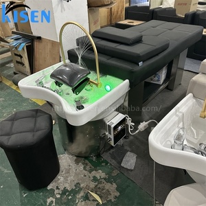 Kisen Chaise de massage et de lavage des cheveux très vendue, Table d'hydrothérapie spéciale pour salon de coiffure, Équipement de lit de massage et de lavage des cheveux - Product Image 5