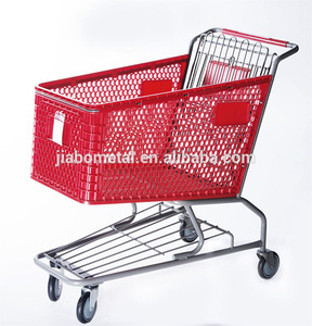 Amerikan tarzı dayanıklı plastik alışveriş sepeti arabası - Product Image 5