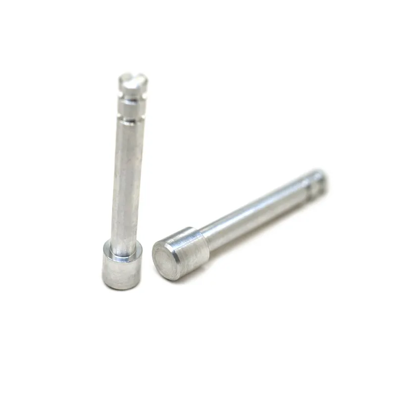 Durable customized mental stainless steel aluminum round flat head shaft CNC milling turning part mental shaft