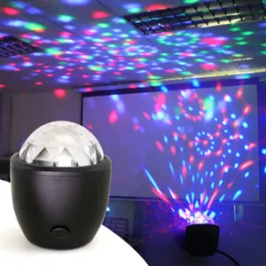 Boule disco multicolore 3W alimentée par USB, lumières magiques pour fête d'anniversaire, concert, mini lumières de scène