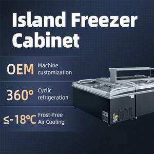 Réfrigérateur commercial congélateur îlot <span class=keywords><strong>vitrine</strong></span> pour supermarché crème glacée viande <span class=keywords><strong>vitrine</strong></span> en verre congélateur - Product Image 4