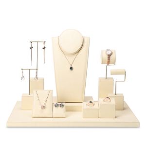 Jinsky Wholesale Velvet Jewelry Display Stand Necklace Jewelry Display Stand Jewelry Show Case Jewellery Showcase
