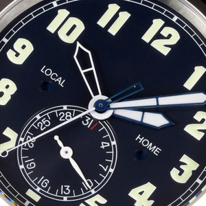 Relojes de Lujo para Hombre, 37.5 mm, Caja de Metal Color Oro Blanco, Esfera Azul, Estilo Piloto, Hora de Viaje <span class=keywords><strong>GMT</strong></span> 7234, Reloj Mecánico Automático - Product Image 2