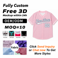 Maillots de baseball unisexes à manches courtes, respirants, imprimés par sublimation, grande taille, sur mesure