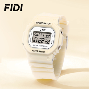 Reloj Deportivo Digital Cuadrado FIDI, Resistente al Agua 3ATM, con Retroiluminación LED, Cronógrafo, Alarma, Calendario, Multifunción, Reloj Electrónico para Estudiantes - Product Image 2