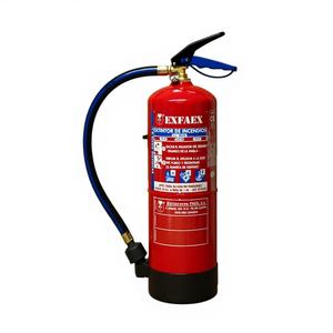 Extincteur à mousse AUXI-FOC portable 6L eau + mousse AFFF (Classe B) certifié CE EN3, cylindre en acier inoxydable fabriqué en Espagne - Product Image 1