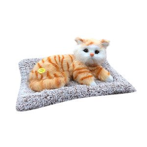 Peluche réaliste super douce en forme de chat, avec <span class=keywords><strong>charbon</strong></span> de bambou purifiant au <span class=keywords><strong>charbon</strong></span> <span class=keywords><strong>actif</strong></span>, poupée chat couché - Product Image 2