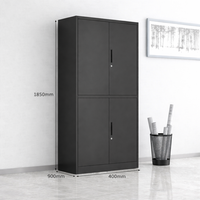 Armoire de rangement métallique moderne avec serrure, armoire de bureau à quatre portes, structure détachable, forte capacité de charge