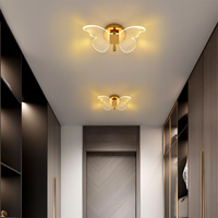 Applique murale à LED de style papillon avec éclairage moderne adaptée aux hôtels, au chevet, aux chambres et aux murs de télévision de style nordique