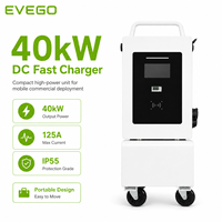 EVEGO Nouvelle station de recharge rapide DC triphasée intérieure avec contrôle par application mobile 40 kW pour voitures électriques, refroidissement par ventilateur, câble de 5 m