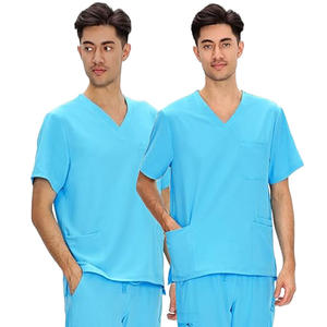 XINYQNGYI Ensemble de blouses médicales pour hommes en tissu sergé 4 directions à séchage rapide, pyjamas chirurgicaux pour clinique médicale, hiver - Product Image 5