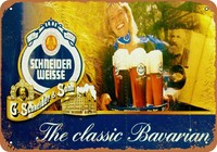 Letrero Metálico - Cerveza Weisse - Reproducción Vintage PLC