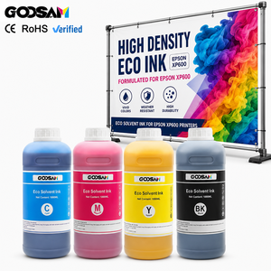 Tinta Eco Solvente de Alta Concentración GOOSAM CMYK 1000ml, Dedicada para Impresoras de Inyección de Tinta con Cabezal de Impresión Epson XP600, Venta al Por Mayor Personalizada - Product Image 1