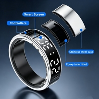 Anillo Inteligente SR08: Monitor de Ritmo Cardíaco y Sueño con Control de Fotos, Resistente al Agua, Compatible con iOS/Android, Regalo con Temática de TikTok