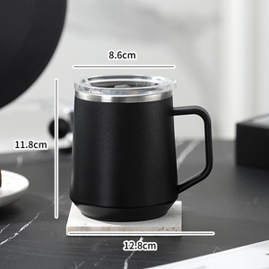 USA 450ml Stainless Steel Coffee <b>Mug</b> with Lid Portable Double Wall Vacuum Insulated Tumbler Water Bottle for Office - Product Image 6